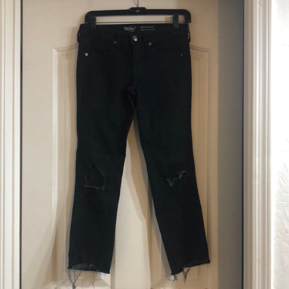 Mossimo Mid Rise Straight Black Jeans size 00